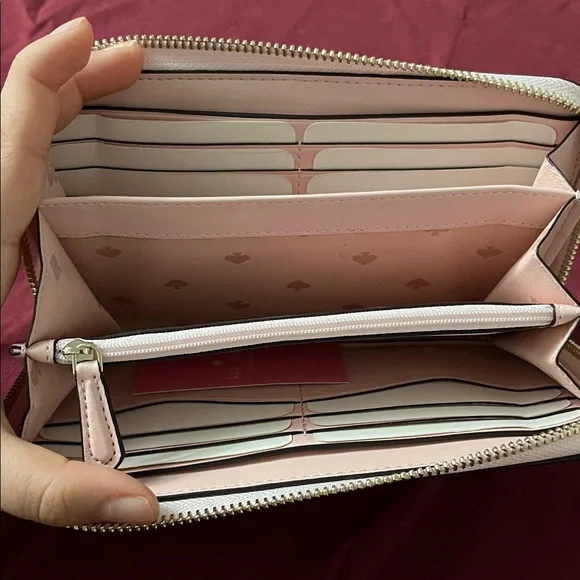 NWTs Kate Spade Soft Pink Large Zip Wallet - Picture 6 of 16